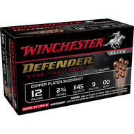 Winchester Defender 12 GA 2-3/4" 9 Pellet #00 Copper Plated Buckshot Ammo (10)