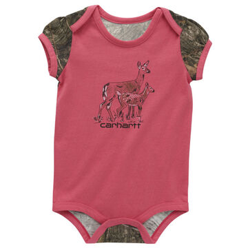 Carhartt Infant Girls Camo Deer Short-Sleeve Bodysuit Onesie