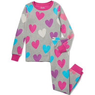Hatley Toddler Girl's Fun Hearts Long-Sleeve Pajama Set, 2-Piece