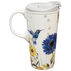 Evergreen Floral Garden Ceramic Travel Cup w/ Lid