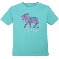Lakeshirts Youth Blue 84 Corsage Glitter Moose Short-Sleeve T-Shirt