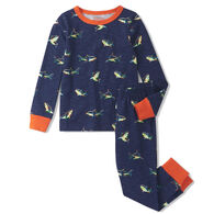Hatley Toddler Boy's Glow Sharks Long-Sleeve Pajama Set, 2-Piece