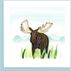 Quilling Card Moose Greeting Card