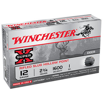 Winchester Super-X 12 GA 2-3/4 1 oz. Rifled HP Slug Ammo Value Pack (15)