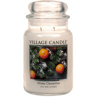 Village Candle Large Glass Jar Candle - Winter Clementine