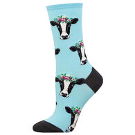 Socksmith Design Women's Wow Cow Crew Sock