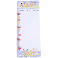 Hatley Little Blue House Things I Otter Do Magnetic List Notepad
