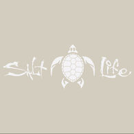Salt Life Signature Turtle Decal - White