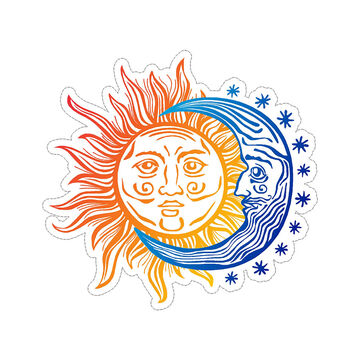 Sticker Cabana Sun and Moon Mini Sticker
