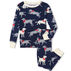 Hatley Toddler Boys Little Blue House Navy Bandana Labs Long-Sleeve Pajama Set, 2-Piece
