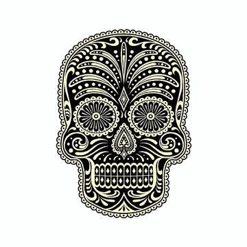 Sticker Cabana Day of the Dead Sugar Skull Mini Sticker