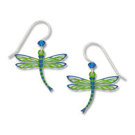 Left Hand Studios Sienna Sky and Adajio Jewelry Women's Filigree Green Dragonfly Earring