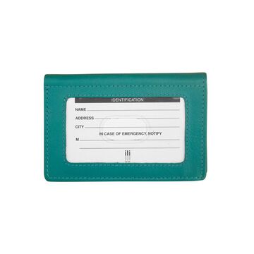 ili New York Womens Leather Card Holder with RFID Blocking