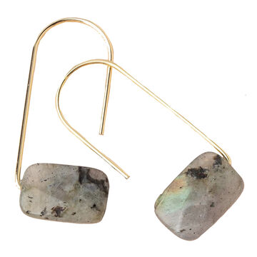 Scout Curated Wears Womens Floating Stone Earring - Labradorite/Gold