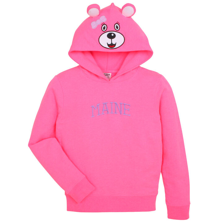 Wild Child Hoodies Girls' Pink Bear Hoodie | Kittery Trading Post