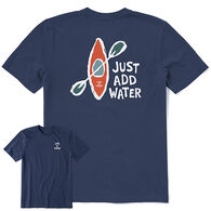Life is Good Men's Just Add Water Kayak Hand Drawn Crusher Short-Sleeve T-Shirt