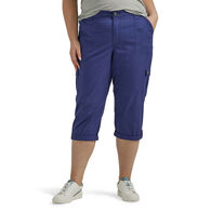 Lee Jeans Women's Flex-to-Go Relaxed Fit Cargo Capri Pant - Plus Size