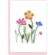 Quilling Card Wildflowers Gift Enclosure Mini Card