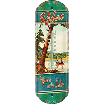 Rivers Edge Relax - Youre at the Lake Tin Thermometer
