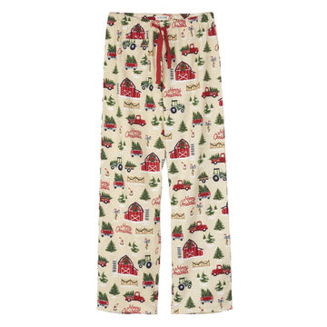 Hatley Little Blue House Womens Country Christmas Flannel Pajama Pant