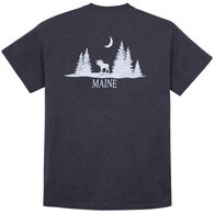 Artforms Men's Maine Moose Moon Short-Sleeve T-Shirt