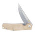 GiantMouse ACE Clyde Natural Canvas & Brass Folding Knife