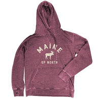 Ocean Beach Women's KTP Moose Maine Up North Vintage Hooded Sweatshirt