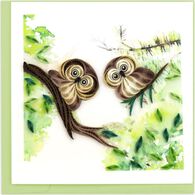 Quilling Card Owlets Greeting Card
