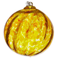 Kitras Nature's Whimsy Bright Yellow Glass Orb