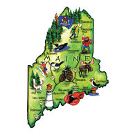 Wilcor 3D Maine State Map Magnet