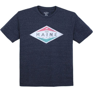 Lakeshirts Mens Blue 84 Walk Moose Short-Sleeve T-Shirt