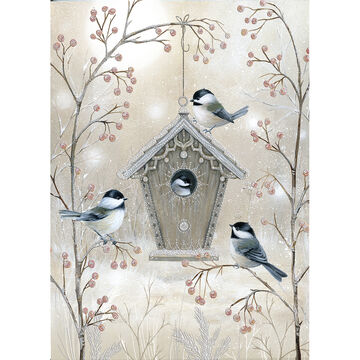 LPG Greetings Chickadee Bird House Boxed Christmas Cards