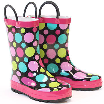 Western Chief Girls Classic Dot Party Rain Boot
