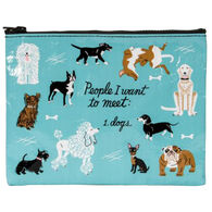 Blue Q Women's People I Want to Meet: Dogs Zipper Pouch