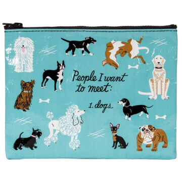 Blue Q Womens People I Want to Meet: Dogs Zipper Pouch