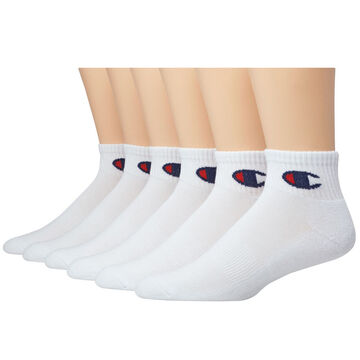 Champion Mens C Logo Ankle Sock, 6/pk