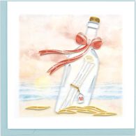 Quilling Card Message in a Bottle Greeting Card