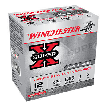Winchester Super-X Xpert Steel 12 GA 2-3/4 1 oz. #7 Shotshell Ammo (25)