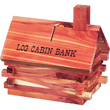 Blair Cedar & Novelty Log Cabin Bank