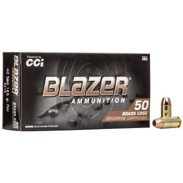 CCI Blazer 40 S&W 165 Grain FMJ FN Handgun Ammo (50)