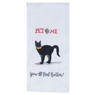 Kay Dee Designs Pet Lovers Only Pet Me Cat Embroidered Dual Purpose Terry Towel