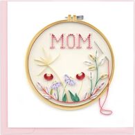 Quilling Card Mom Cross Stitch Mother's Day Card