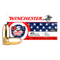 Winchester USA Target Pack 45 ACP 230 Grain FMJ Handgun Ammo (50)