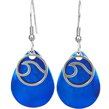 Eye Catching Jewelry Womens Blue Wave Earring