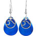 Eye Catching Jewelry Womens Blue Wave Earring