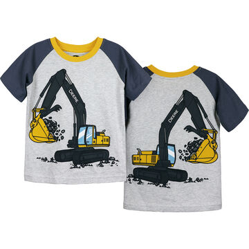 John Deere Toddler Boys Coming and Going Construction Short-Sleeve Shirt