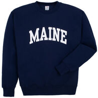 A.M. Men's Maine Arch Design Long-Sleeve Crew Neck Sweatshirt