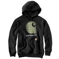 Carhartt Men's Rain Defender Loose Fit Midweight Logo Graphic Hooded Sweatshirt