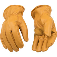 Kinco Men's Lined Premium Grain Cowhide Driver with Palm Patch Work Glove