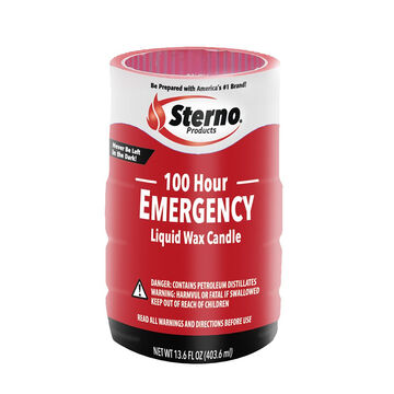 Sterno 100 Hour Emergency Soft Light Liquid Wax Candle